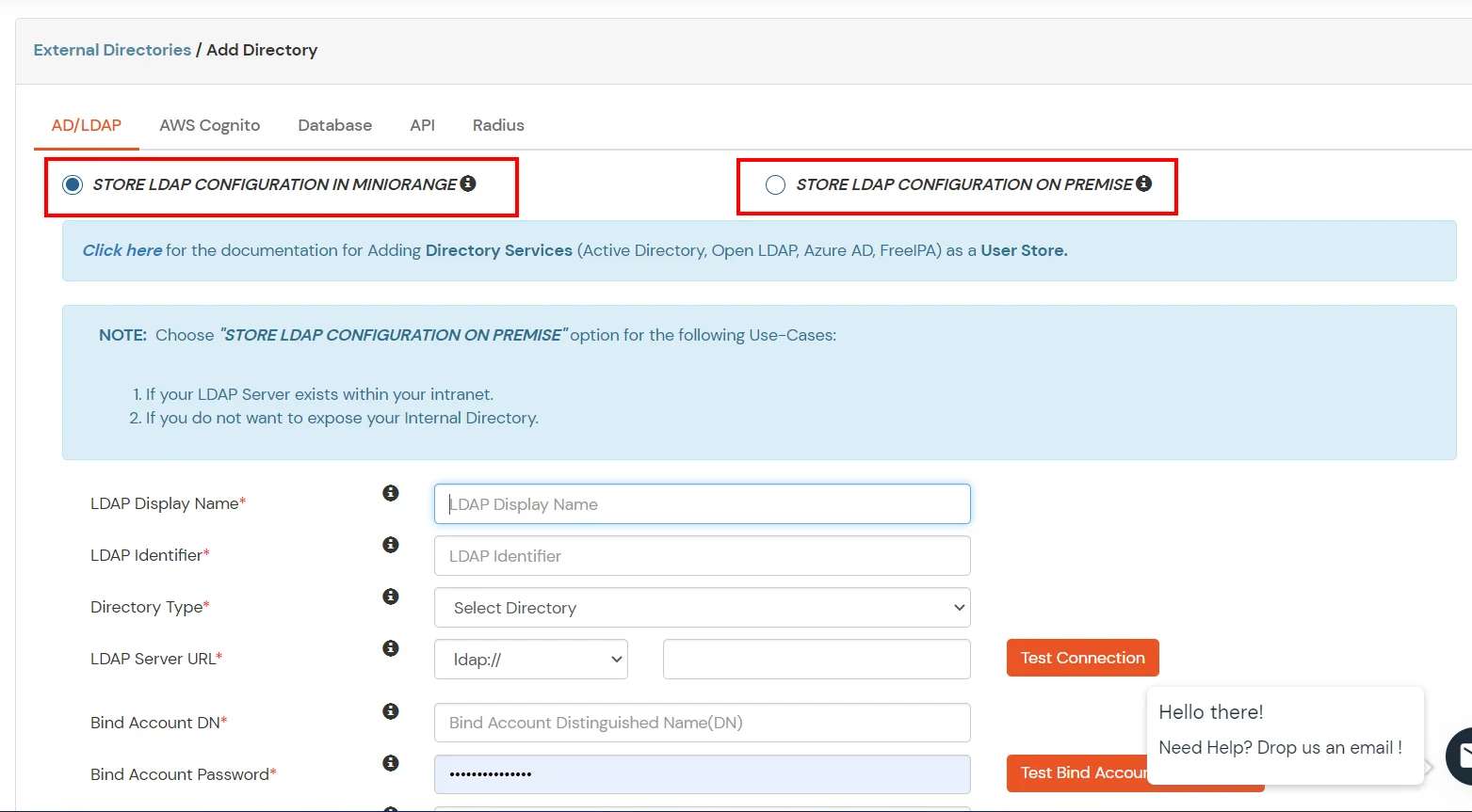Figma: Select ad/ldap user store type
